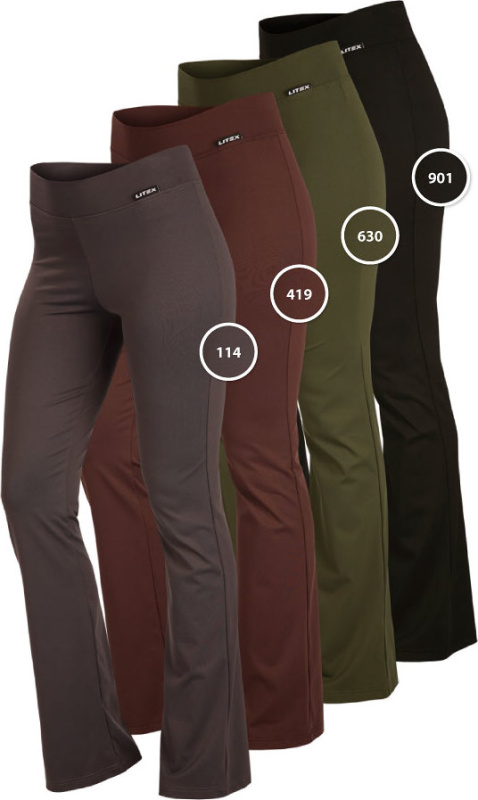 Dámské legíny LITEX dlouhé do zvonu Barva: khaki, Velikost: XL