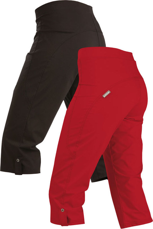 Dámské 3/4 kalhoty LITEX bokové černé/červené Barva: černá, Velikost: XL