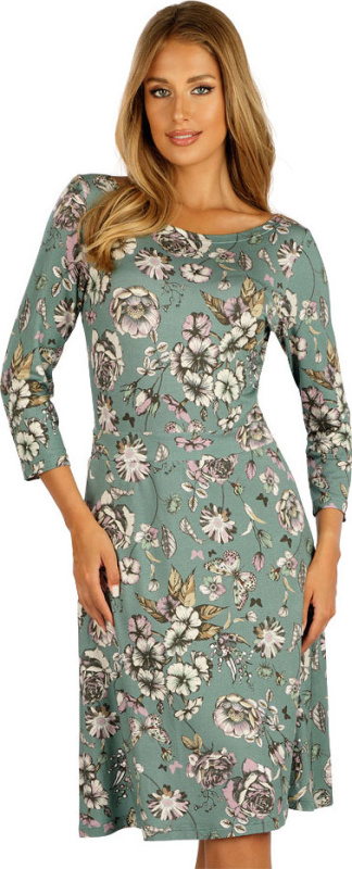 Dámské šaty LITEX s 3/4 rukávem šedé Velikost: XL