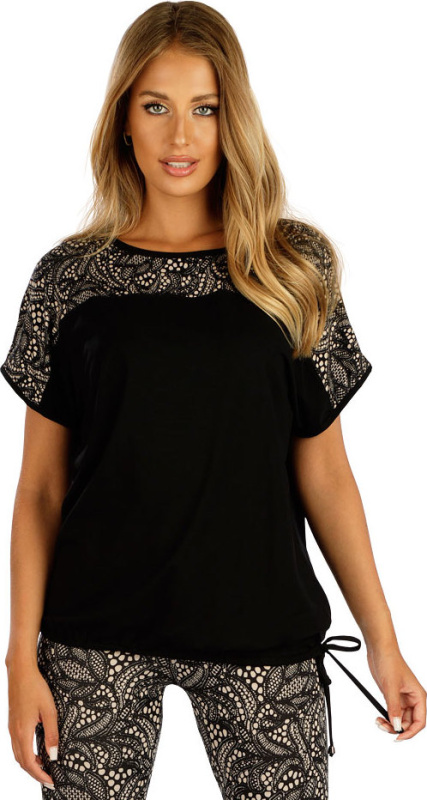 Dámská halenka LITEX s krátkým rukávem černá Velikost: M