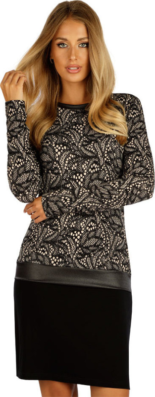 Dámské šaty LITEX s dlouhým rukávem černé Velikost: L