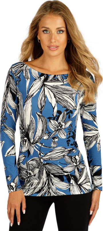 Dámské triko LITEX s dlouhým rukávem modré Velikost: M