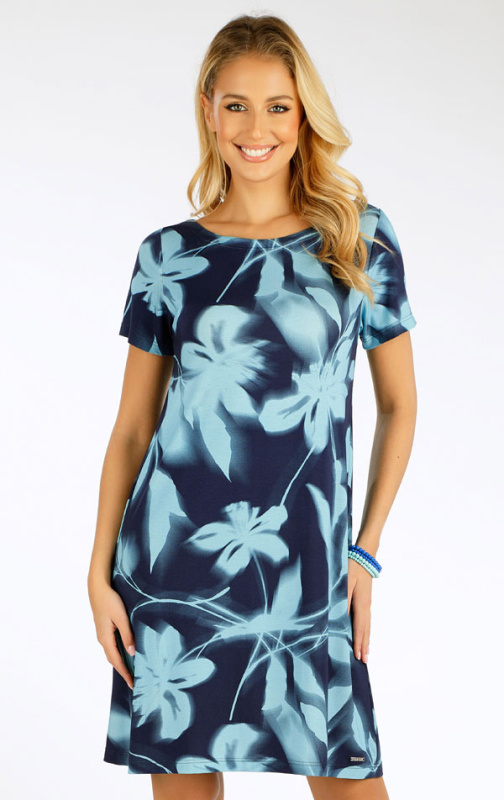 Dámské šaty LITEX s krátkým rukávem modré Velikost: M