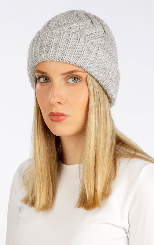 Unisex pletená čepice LITEX šedá Velikost: UNI