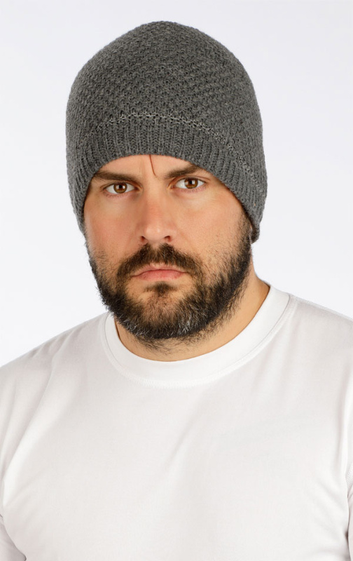 Pánská pletená čepice LITEX šedá Velikost: UNI