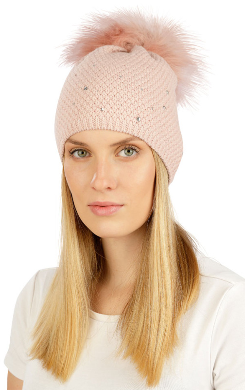 Pletená čepice LITEX růžová Velikost: UNI