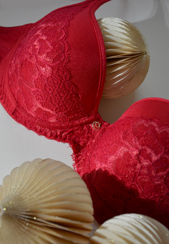 Krajková vyztužená podprsenka LovelyBra Rouge 999 Timo 040818 Barva: Růžová, Velikost: 80B