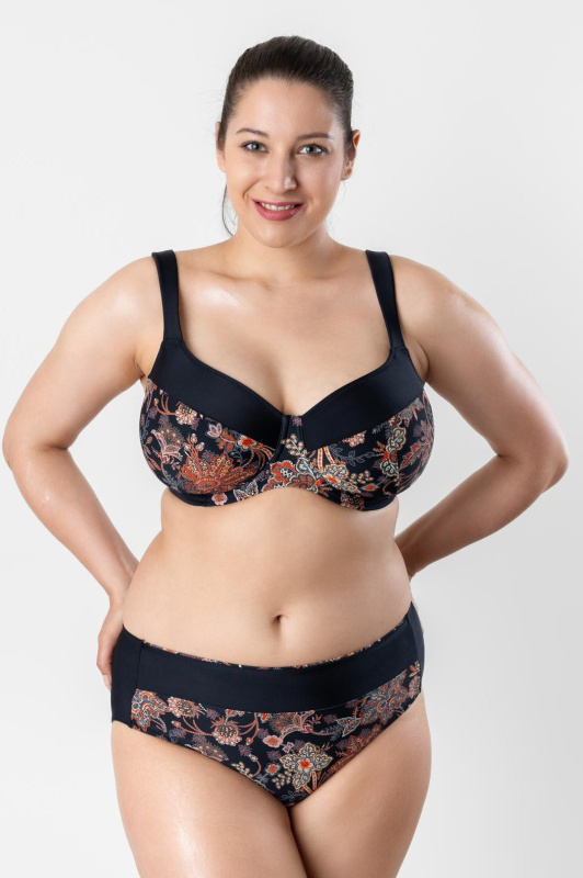 Dvoudílné plavky ve střihu LadyM Timo 830632 Barva: Bordó, Velikost: 95G