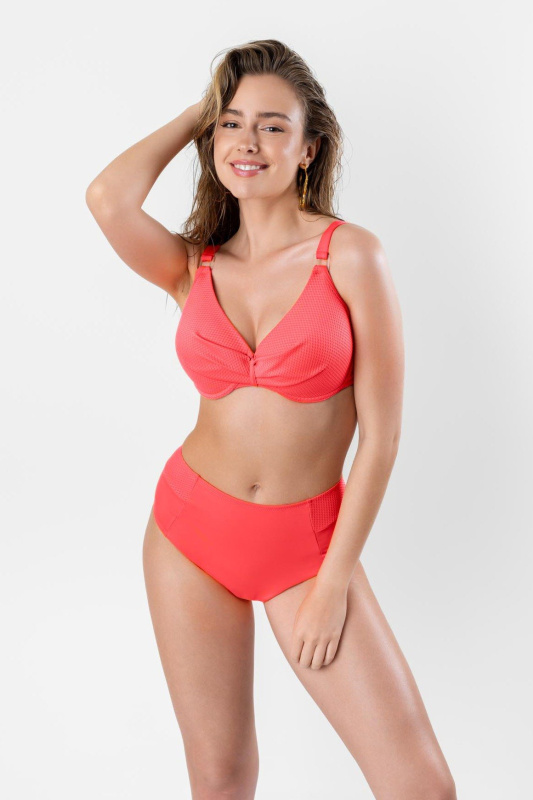 NOVINKA | Dvoudílné plavky DreamBra s ozdobným řasením Timo 841641 Barva: Bordó, Velikost: 80F