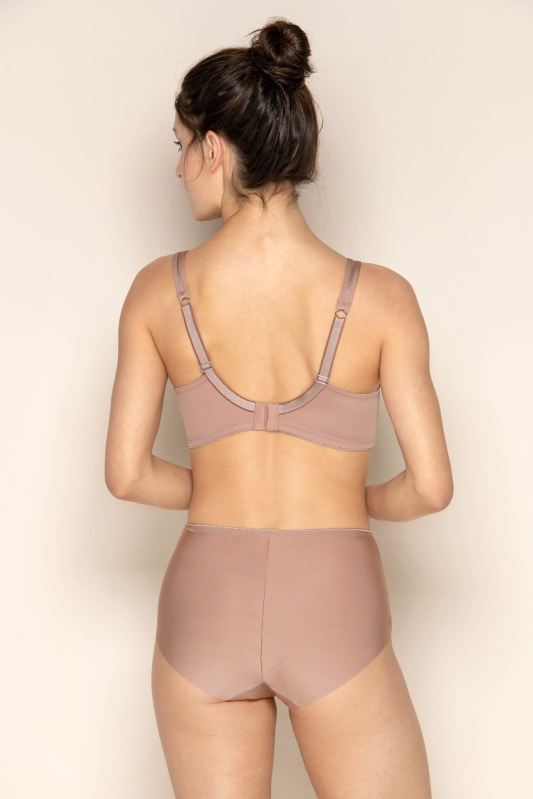 Bezešvé kalhotky s vyšším pasem Cinnamon Nude Timo 121840 Barva: Hnědá, Velikost: 3XL