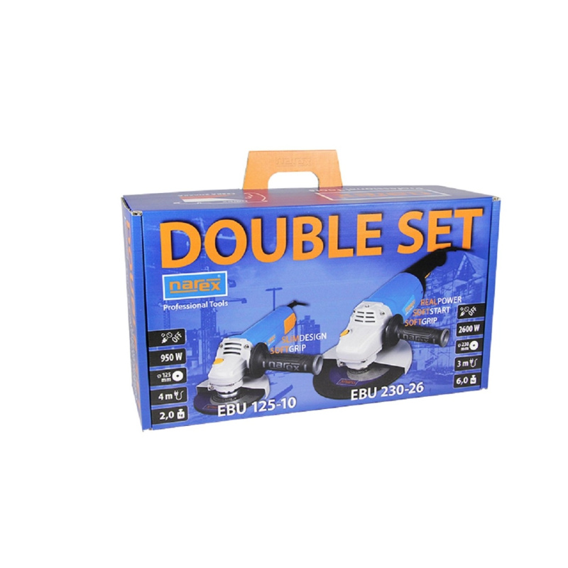 Narex Sada úhlových brusek EBU 230-26/ EBU 125-10