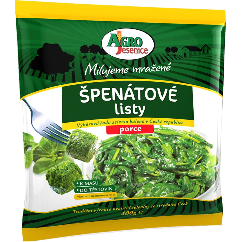 Agro Jesenice Špenátové listy porce