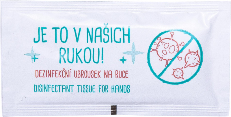 Hellma Dezinfekční vlhčené ubrousky - jednotlivě balené, 400 ks