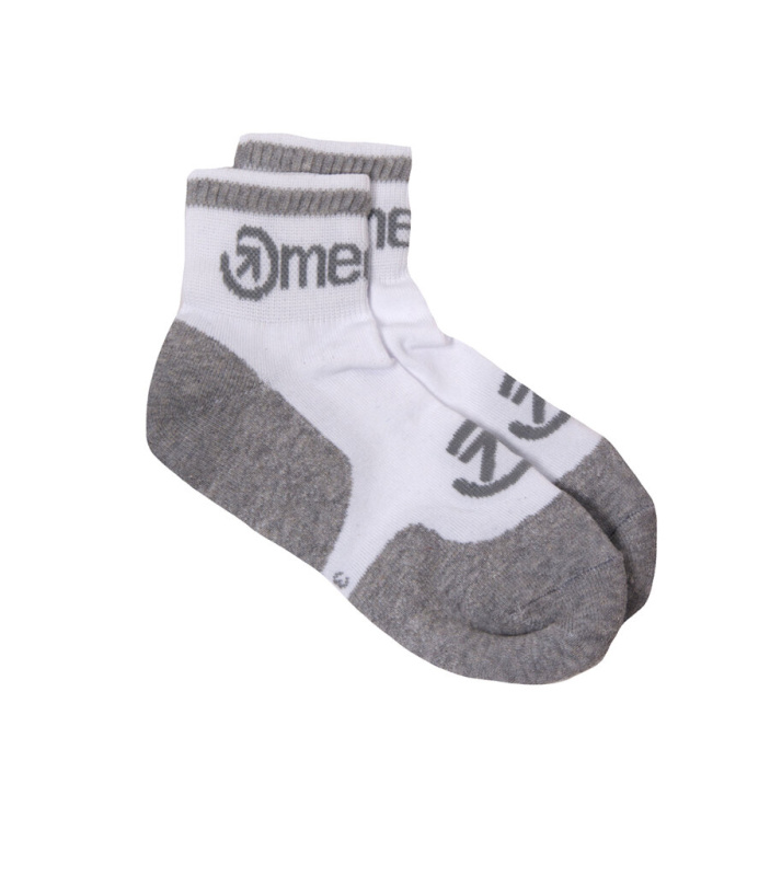 Meatfly ponožky Logo Middle Socks – CO B – White | Bílá | Velikost S