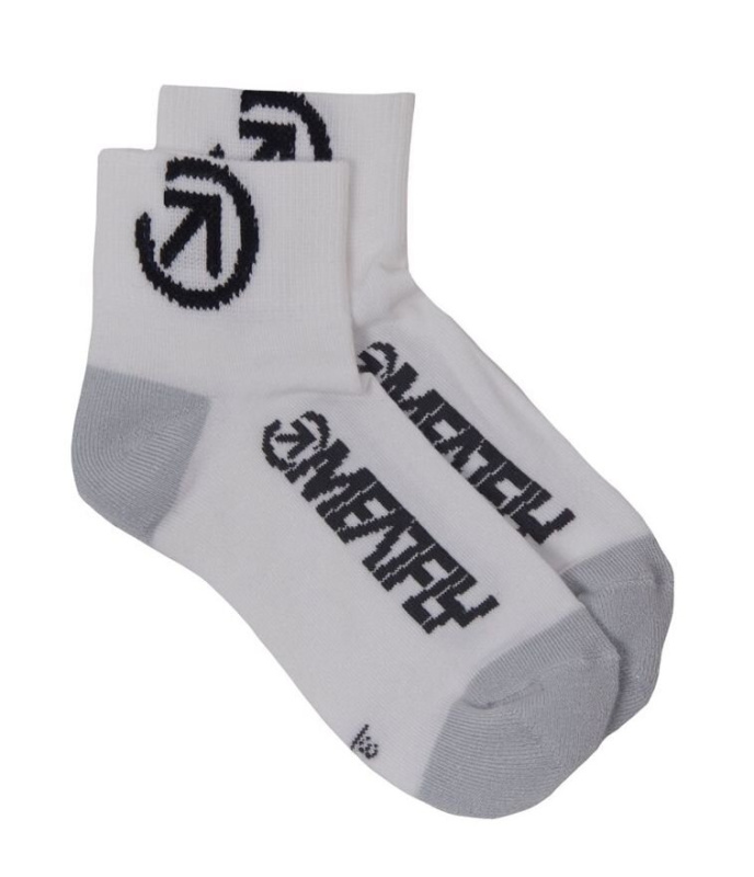 Meatfly ponožky Bike Middle Socks – CO B – White | Bílá | Velikost S