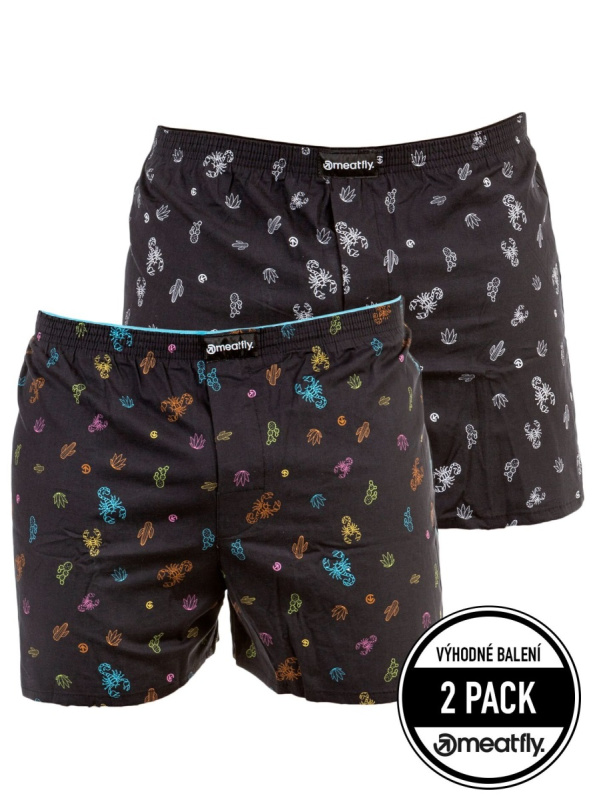 Meatfly pánské trenýrky Agostino A - Sanchez | Černá | Velikost S