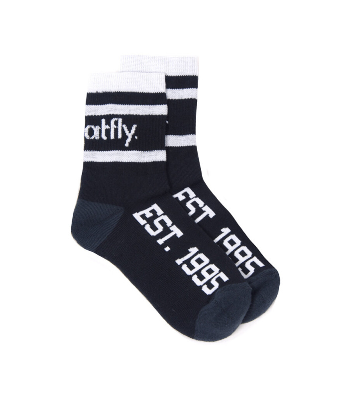 Meatfly ponožky Basic Long Socks - CO A – Black | Černá | Velikost S