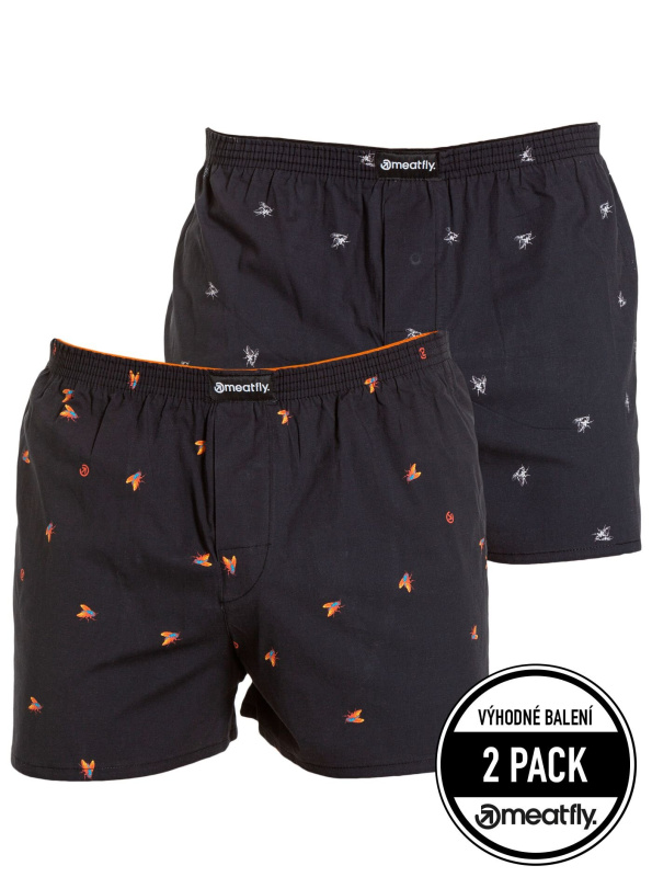 Meatfly pánské trenýrky Agostino I - Flies | Černá | Velikost L