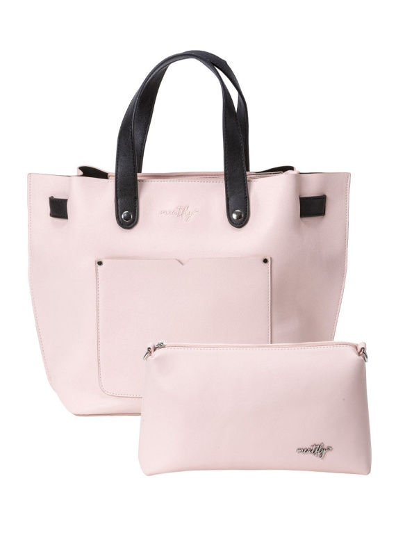 Meatfly kabelka Alma Powder Pink/Black | Růžová | Objem 13 L