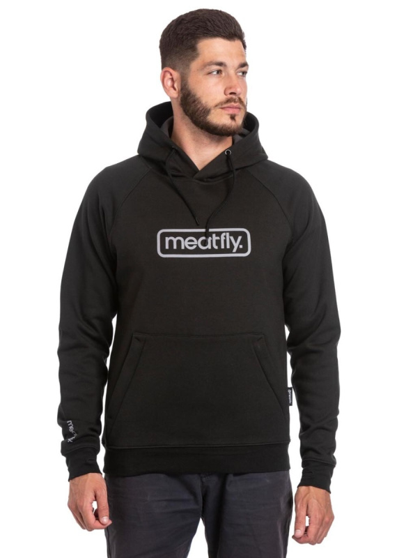 Meatfly pánská technická mikina Gravel Black | Černá | Velikost XXL