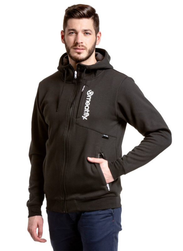 Meatfly pánská technická mikina Lightyear Black | Černá | Velikost XL