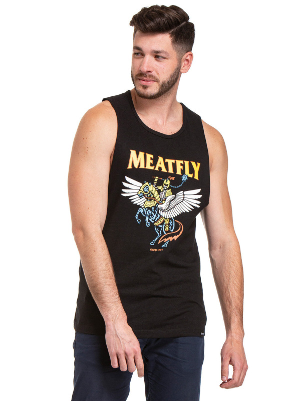 Meatfly tílko Pegas A - Black | Černá | Velikost L | 100% bavlna