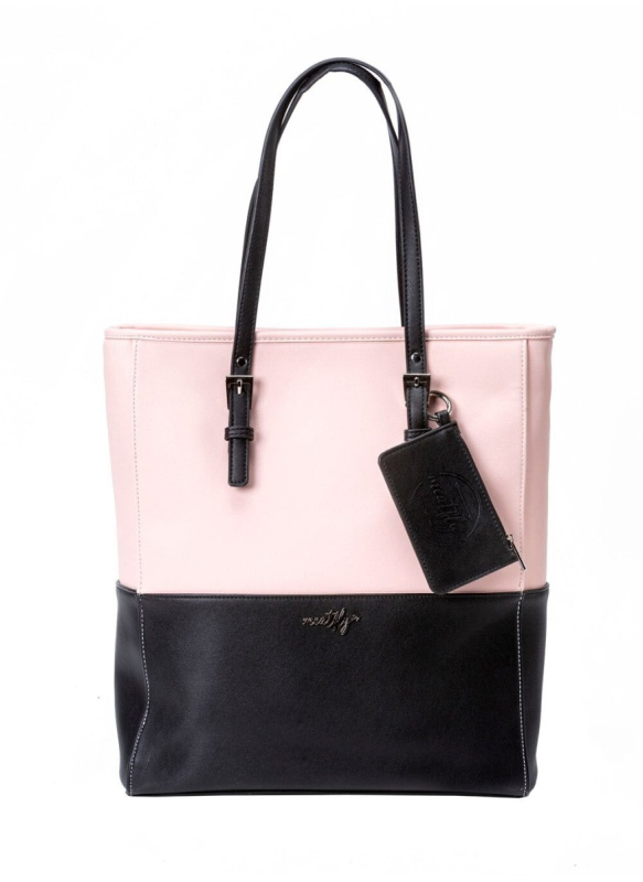 Meatfly kabelka Slima Powder Pink/Black | Černá | Objem 12 L