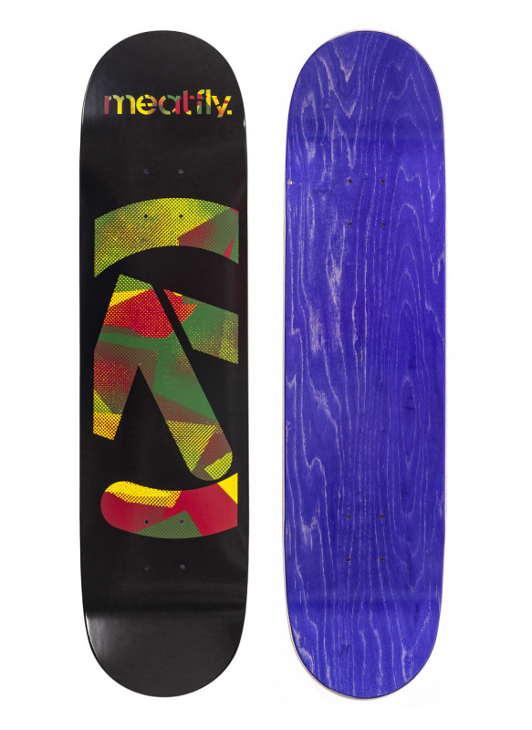 Meatfly skateboardová deska Netto Medium A - Black Rasta | Černá | Velikost skate 8,0"