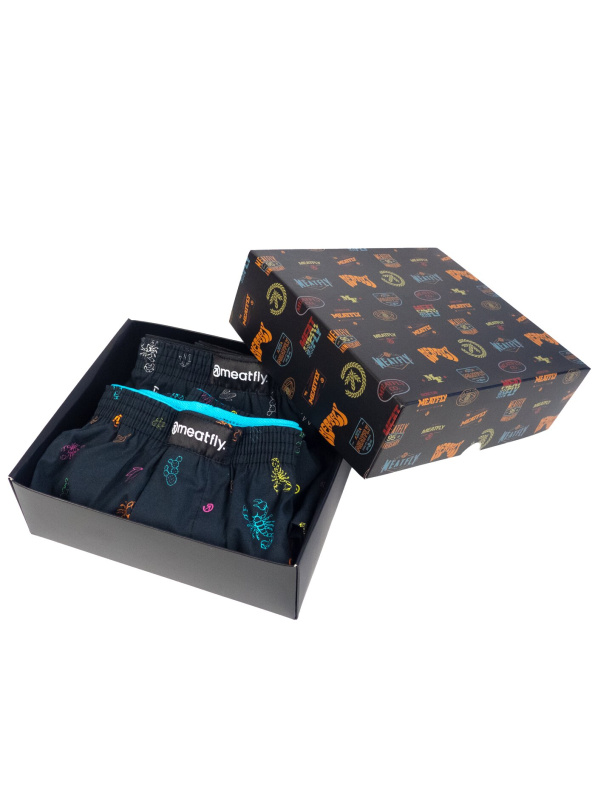 Meatfly pánské trenýrky Agostino Sanchez Gift Pack | Černá | Velikost XXL