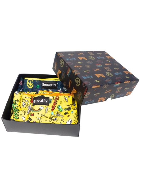 Meatfly pánské trenýrky Agostino Jamm Gift Pack | Žlutá | Velikost M