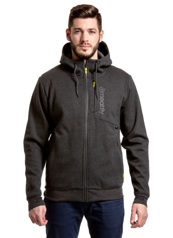 Meatfly pánská technická mikina Lightyear Black Heather | Černá | Velikost XXL