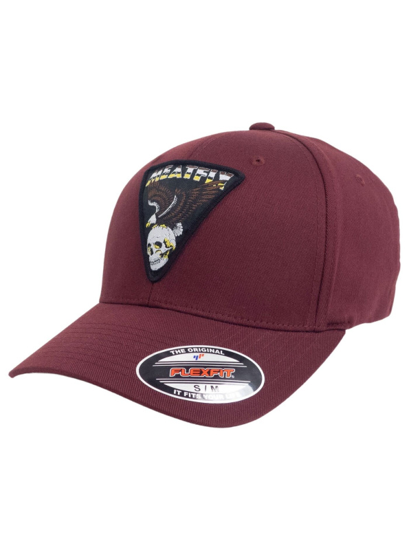 Meatfly kšiltovka Raptor Flexfit Maroon | Černá | Velikost L/XL
