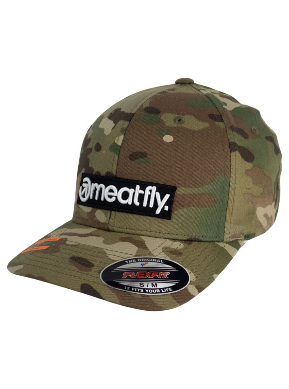 Meatfly kšiltovka Raptor Flexfit Multicam Logo | Mnohobarevná | Velikost L/XL