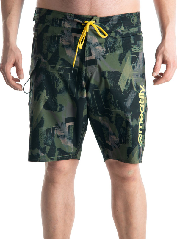 Meatfly pánské plavky Mitch Boardshorts 21 Substance Camo Olive | Maskáč | Velikost M