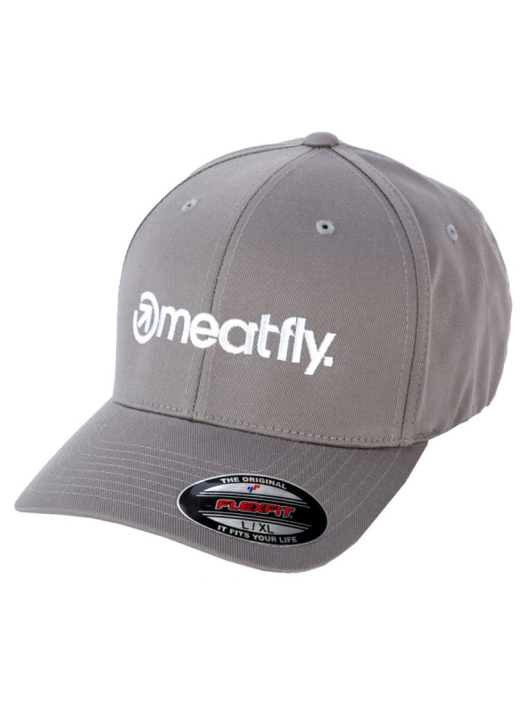 Meatfly Brand Flexfit Grey | Velikost L/XL