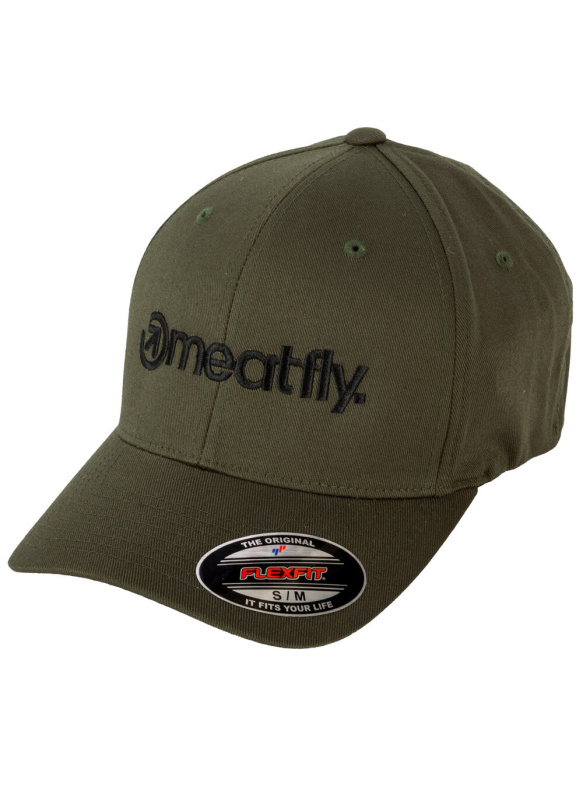 Meatfly Brand Flexfit Olive | Velikost S/M