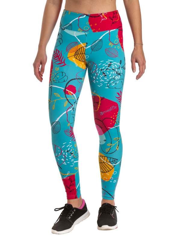 Meatfly dámské legíny Arabel Mint Garden | Červená | Velikost M