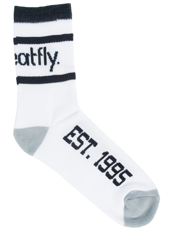 Meatfly ponožky Long White | Bílá | Velikost S