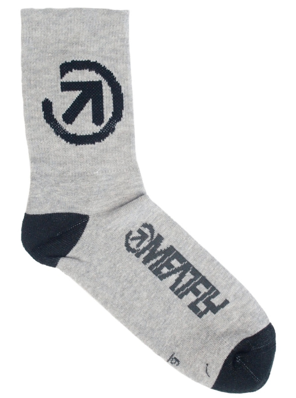 Meatfly ponožky Long Grey Bike | Šedá | Velikost L