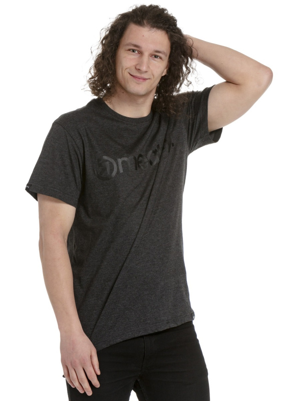 Meatfly pánské tričko MF Logo Charcoal Heather | Šedá | Velikost S