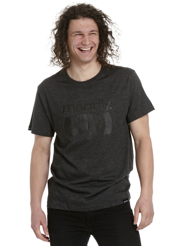 Meatfly pánské tričko Podium Charcoal Heather | Šedá | Velikost S | 100% bavlna