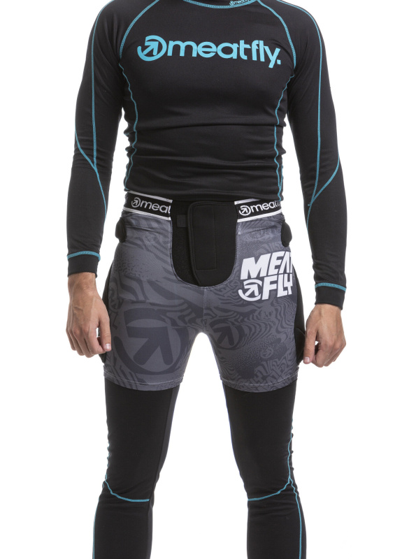 Meatfly chránič kostrče Meafly Norris Black/Grey | Černá | Velikost L