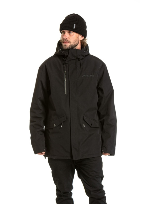 Meatfly pánská zimní bunda Nils Parka Black | Černá | Velikost S