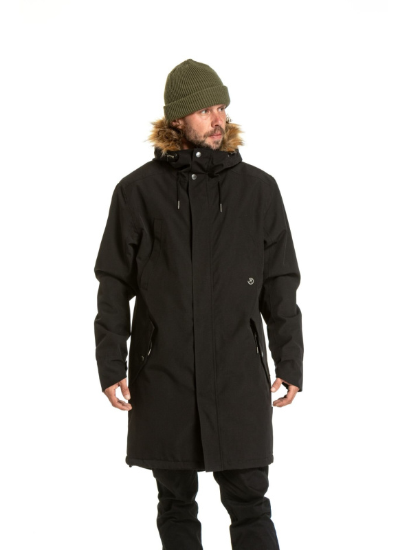 Meatfly pánská zimní bunda Lars Parka Black | Černá | Velikost M