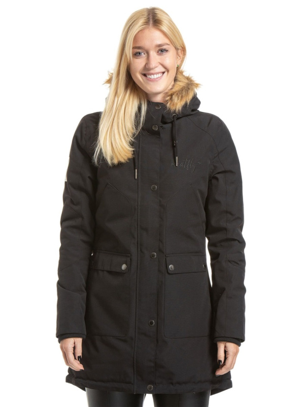 Meatfly dámská zimní bunda Amber Parka Black | Černá | Velikost XS