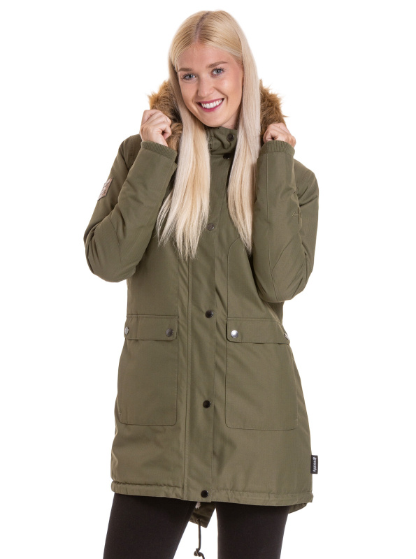 Meatfly dámská zimní bunda Amber Parka Moss Green | Zelená | Velikost L