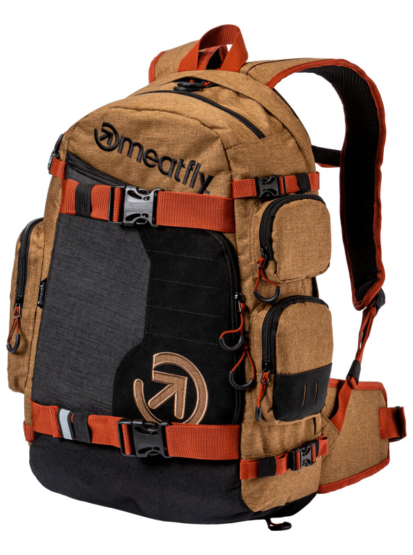 Meatfly batoh Wanderer Latte Heather/Charcoal Heather 28 L | Hnědá | Objem 28 L