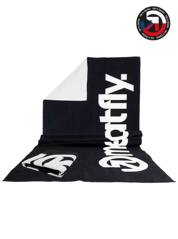 Meatfly ručník Wave Black/White 70 x 140 cm | Černá | Velikost One Size