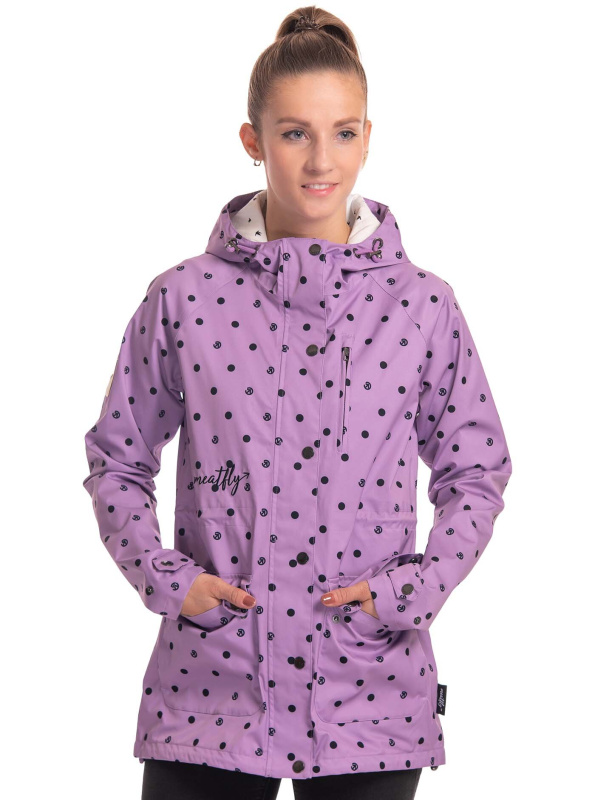 Meatfly dámská street bunda Xita Purple Dots | Fialová | Velikost S