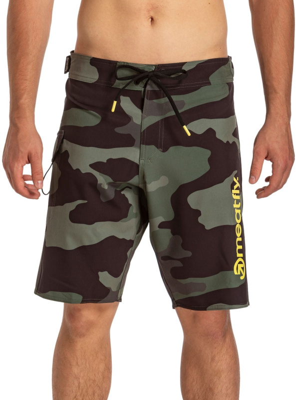 Meatfly pánské plavky Mitch Boardshorts 21" Rampage Camo | Maskáč | Velikost M